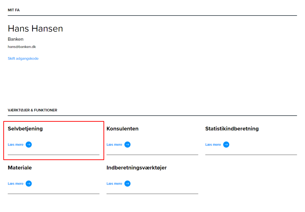 selvbetjening mit fa