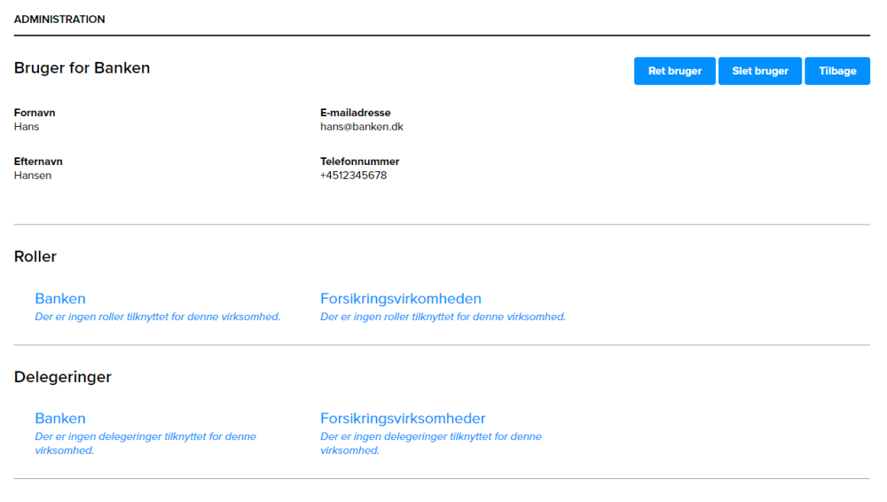 selvbetjening bruger - flere virksomhed